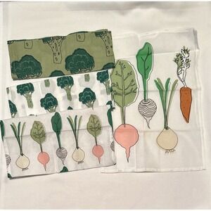 4 Pack IKEA Sweden Torvfly Veggies 12x16" Towels Small Hand Towel Set W/loop